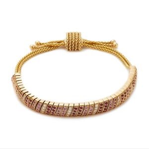 The Last Line Diamond and Ruby Snake Link 14K Gold Bracelet